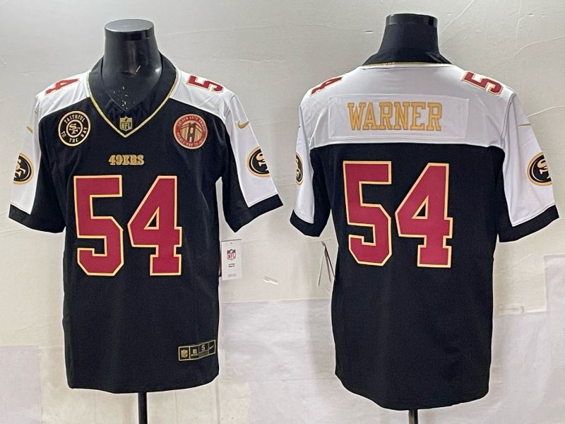 Men 2025 Nike San Francisco 49ers #54 Warner Black Limited NFL Jersey style 0064